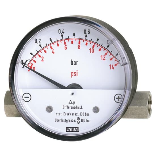 WIKA Differential Pressure Gauge, Model 700.01, 700.02